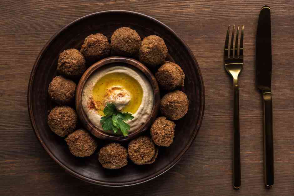 Falafel z Hummus kuchnia syryjska